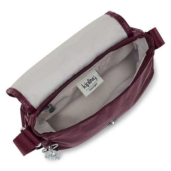 Kipling Sabian Metallic Crossbody Mini Tassen Bordeaux | BE 1351NW